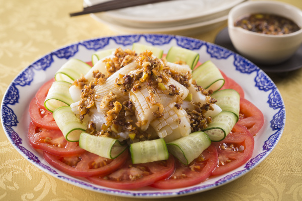 いかの冷菜 花椒ソースがけ
