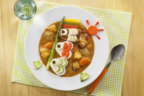 ハンバーグのこいのぼりカレー