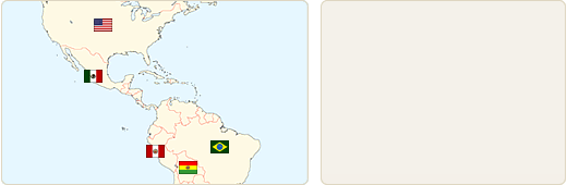 地図：南北アメリカ大陸