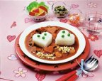 写真:ハートいっぱい完熟トマトのハヤシライス
