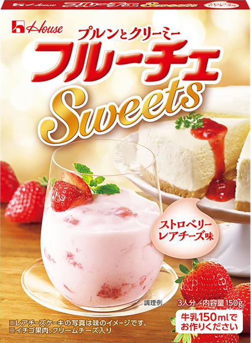 フルーチェsweets ストロベリーレアチーズ味 商品カタログトップ ハウス食品