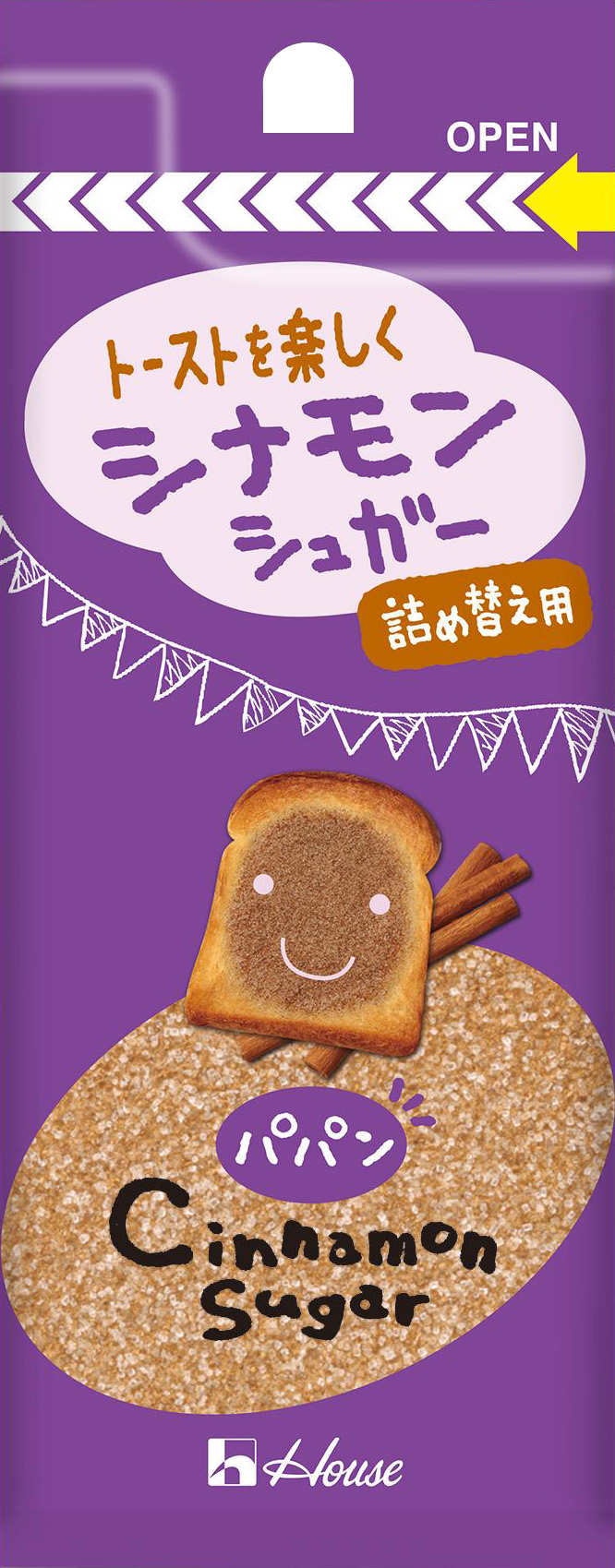 パパン ＜シナモンシュガー詰め替え用＞ 商品カタログトップ ハウス食品