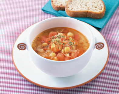 えびとひよこ豆のスープ サフラン風味 レシピ ハウス食品