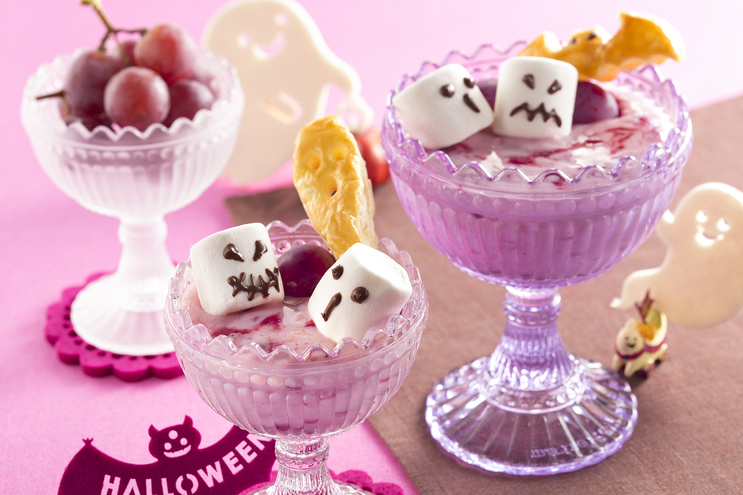 マシュマロおばけのフルーチェ | レシピ | ハウス食品