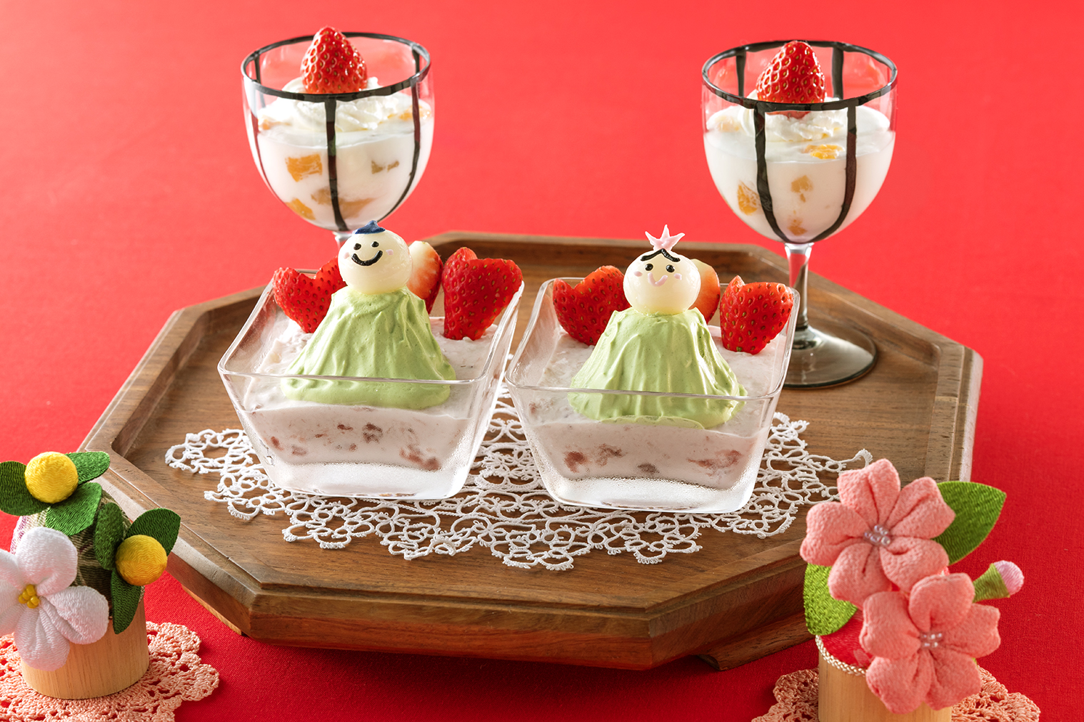 ひなまつりフルーチェムース（ぼんぼり） | レシピ | ハウス食品