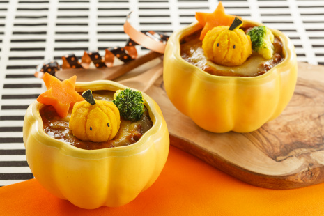 かぼちゃがかわいいミートグラタン レシピ ハウス食品