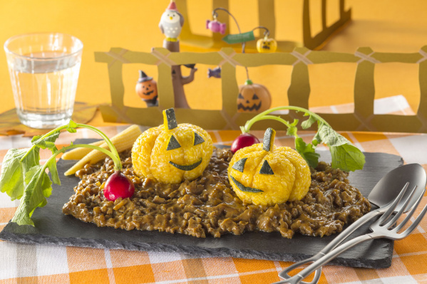 かぼちゃ畑のハロウィーンキーマカレー
