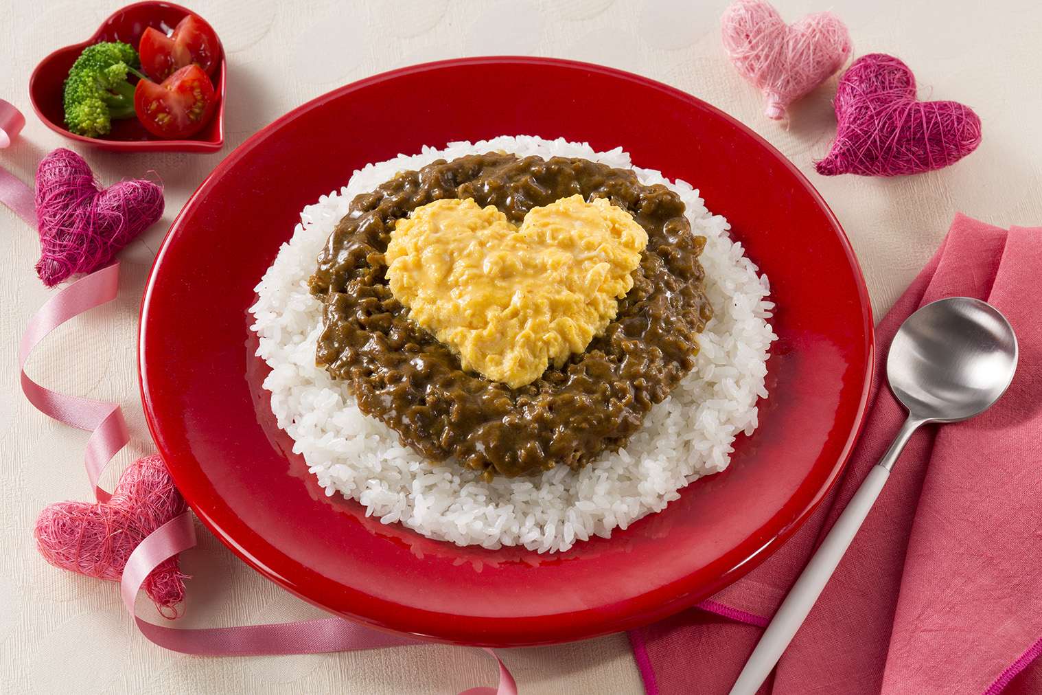 キーマ カレー オムライス