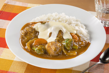 れんこん肉団子とチーズとろ～りカレー