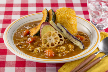 秋野菜の揚げ焼きカレー