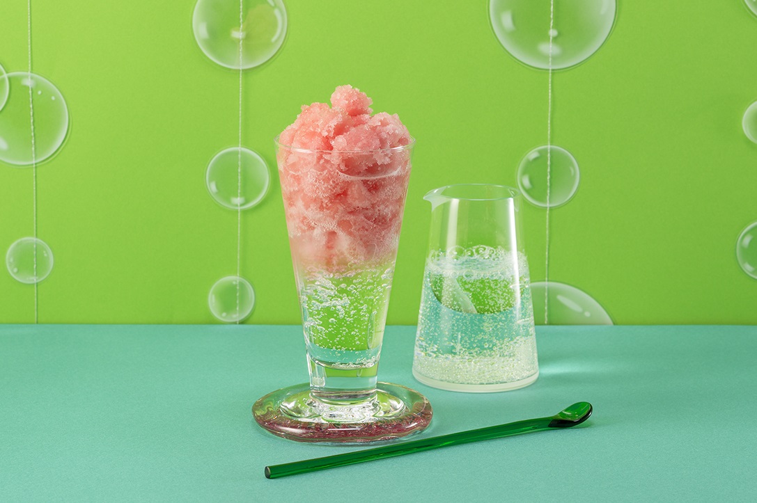 炭酸水で！飲むシャリーチェ＜スイカソーダ味＞ | レシピ | ハウス食品