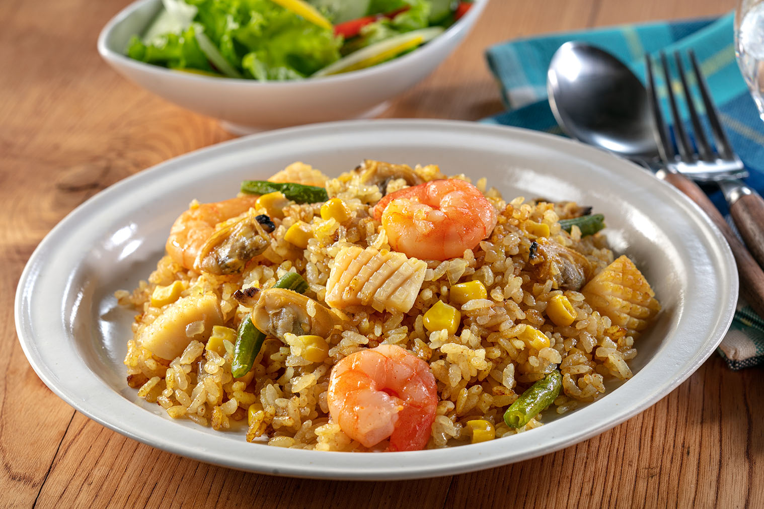 シーフードと野菜のサラダのレシピ