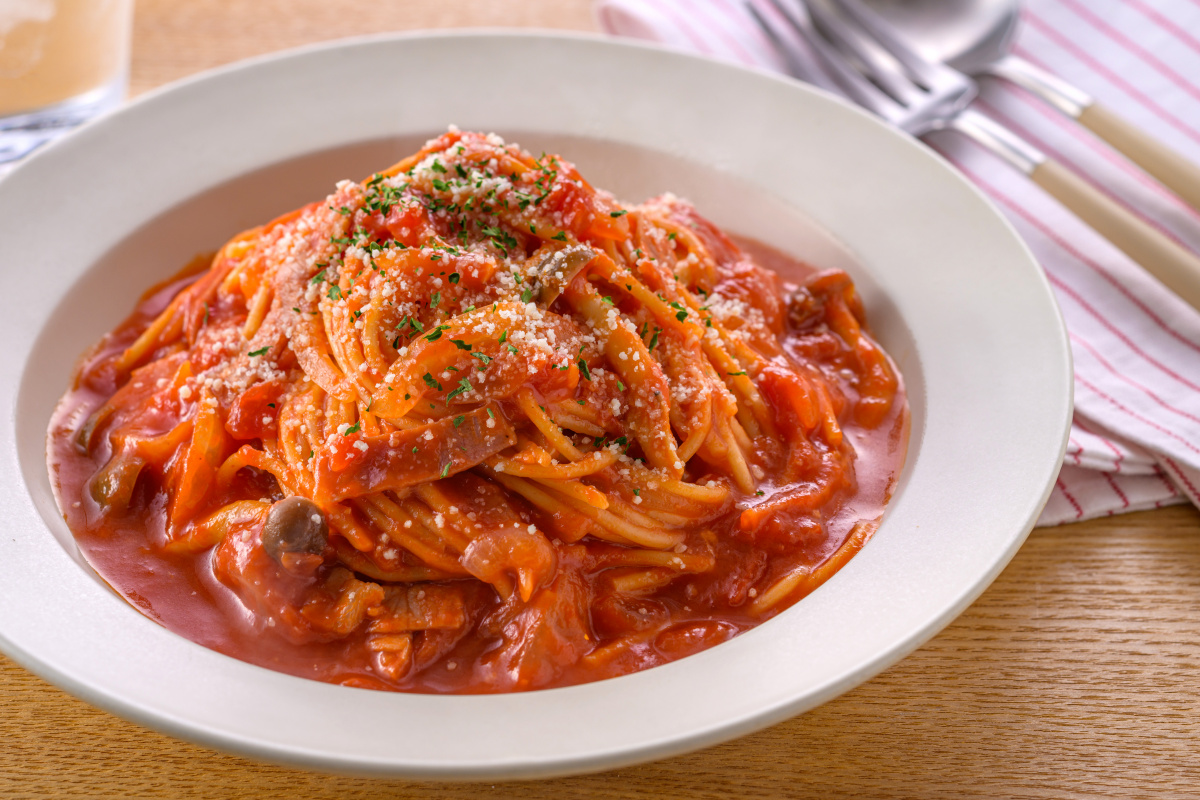 にんにくトマトスープスパゲッティ | レシピ | ハウス食品 