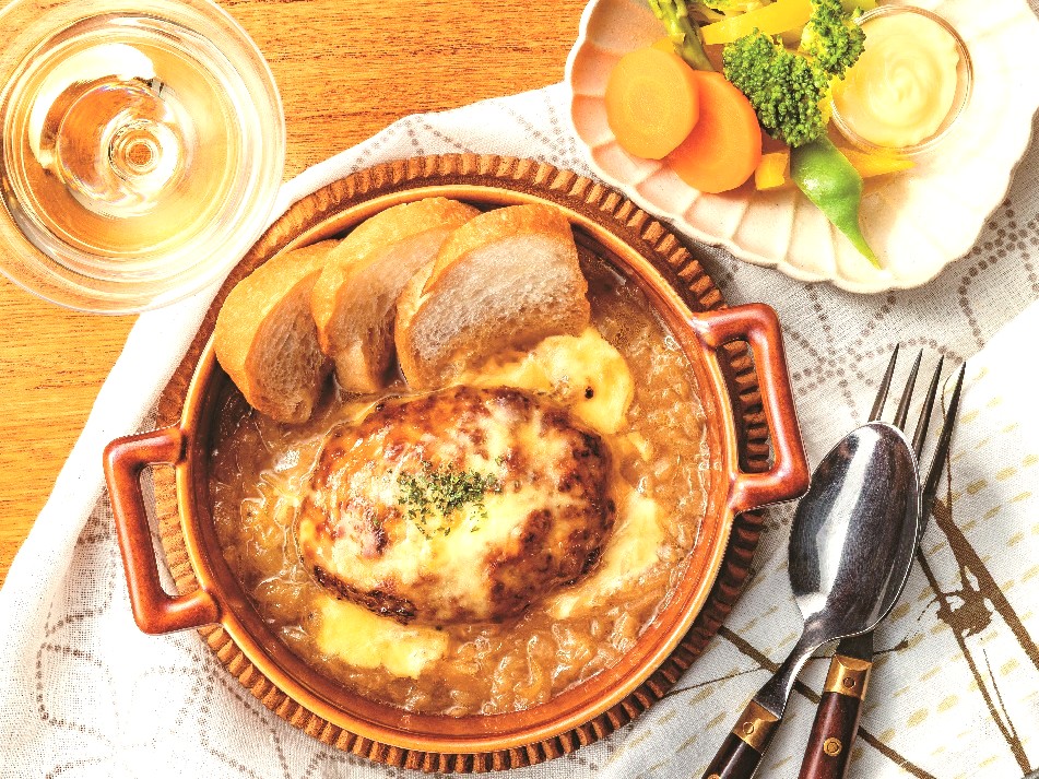 ハンバーグオニオングラタンスープ | レシピ | ハウス食品