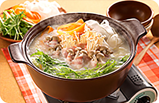 シチューミクスでおいしいクリーミー鍋