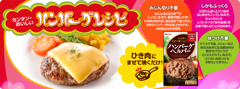 カンタン・おいしい ハンバーグレシピ