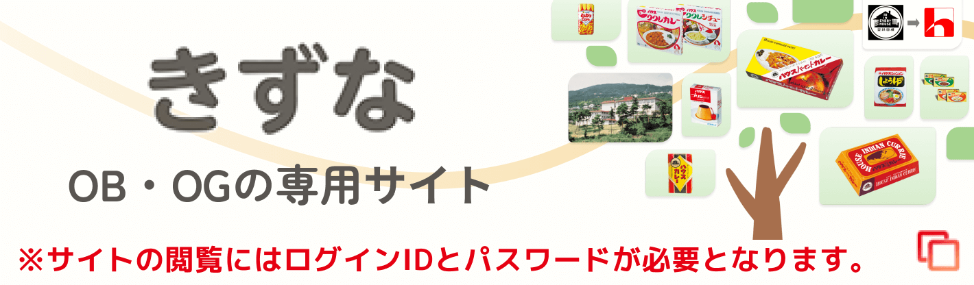 きずな　OB・OGの専用サイト　※サイトの閲覧にはログインIDとパスワードが必要となります。