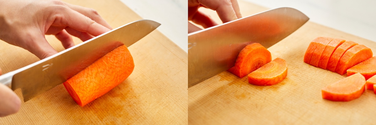 にんじんの半月切りの手順