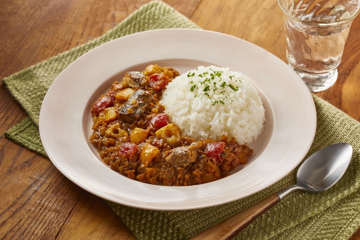 さば缶とれんこんのキーマカレー