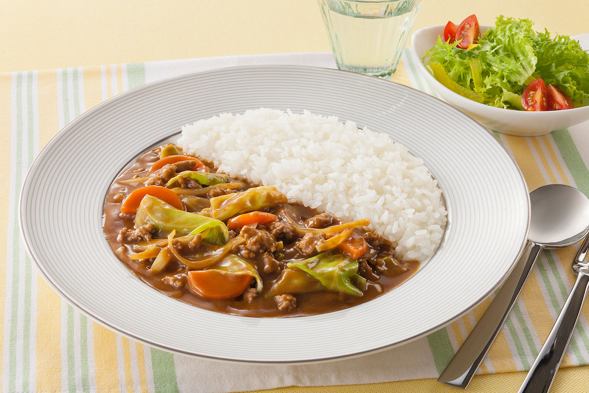 キャベツを使ったカレーの写真