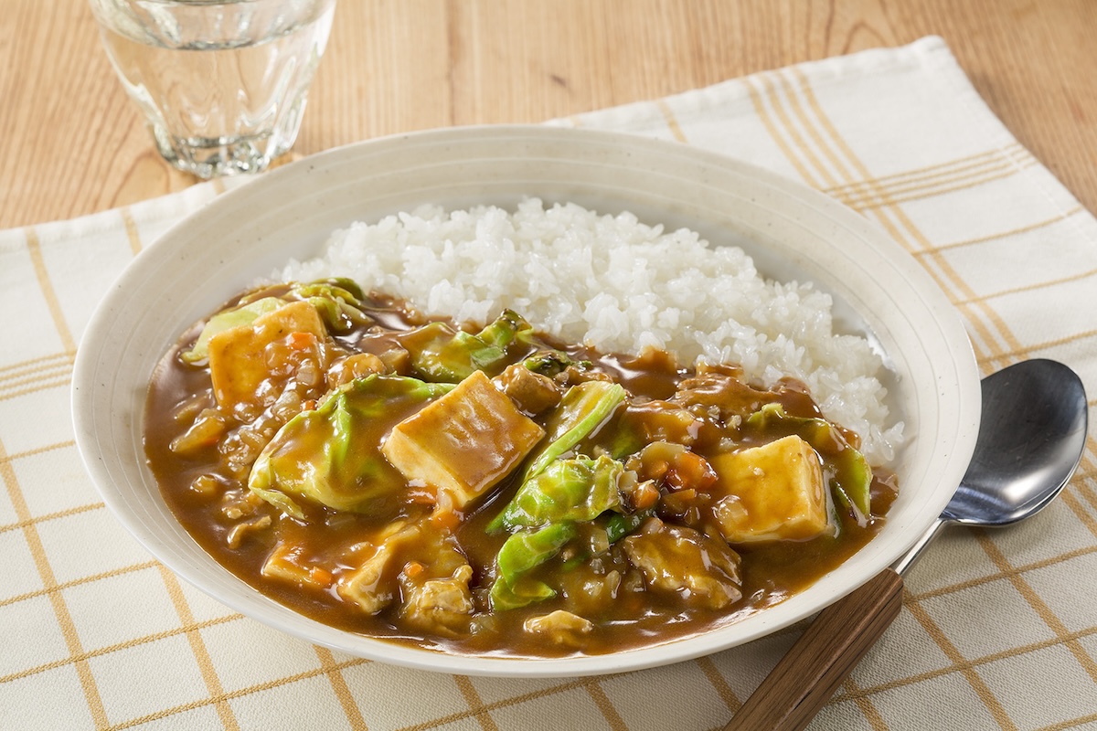豆腐を使ったカレーの写真