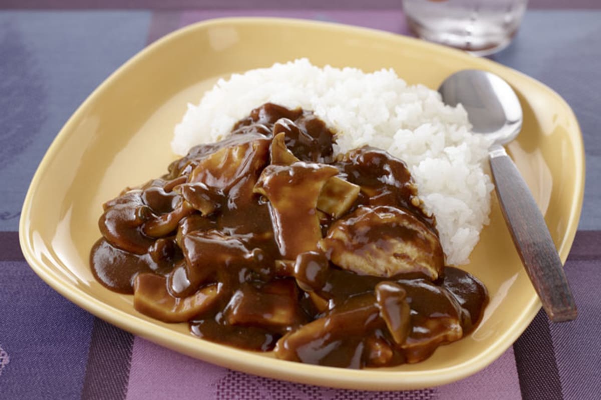 「鶏むね肉ときのこのカレー」の画像