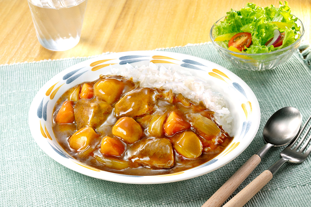 マロニーごはんで食べるカレー