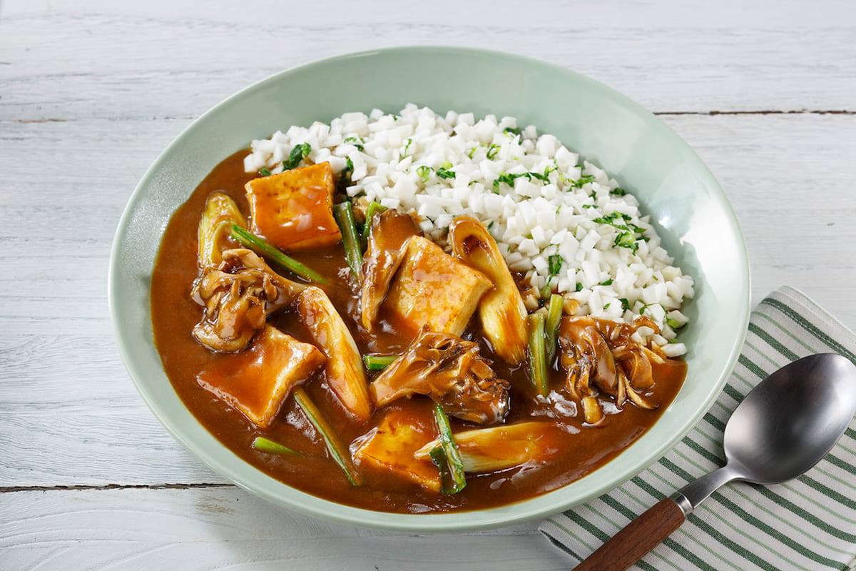 かぶライスと食べる厚揚げカレー