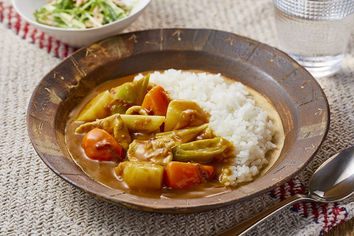 長ねぎの和風カレー