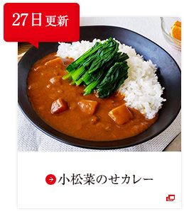 27日更新 小松菜のせカレー