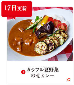 17日更新 カラフル夏野菜のせカレー