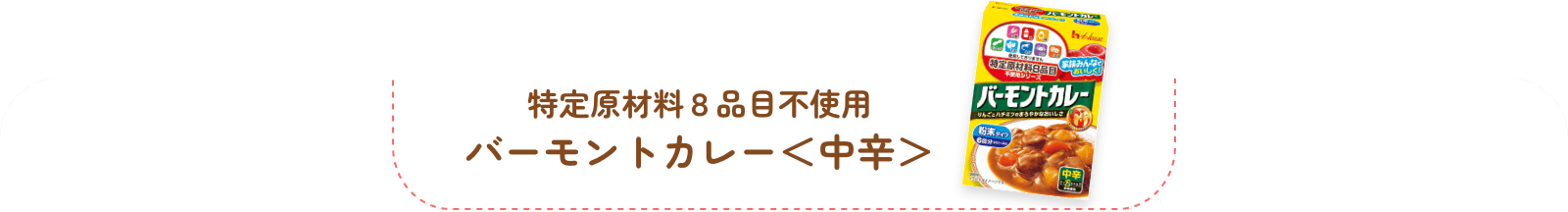 特定原材料８品目不使用 バーモントカレー＜中辛＞