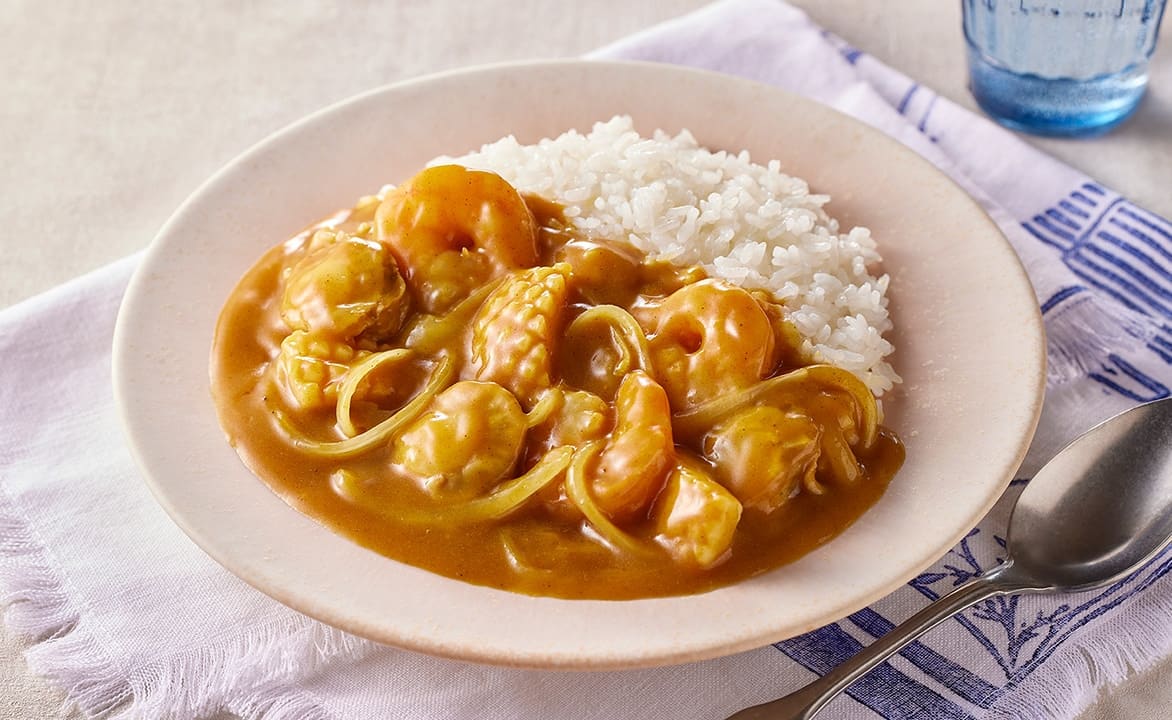 クリーム仕立てのシーフードカレー