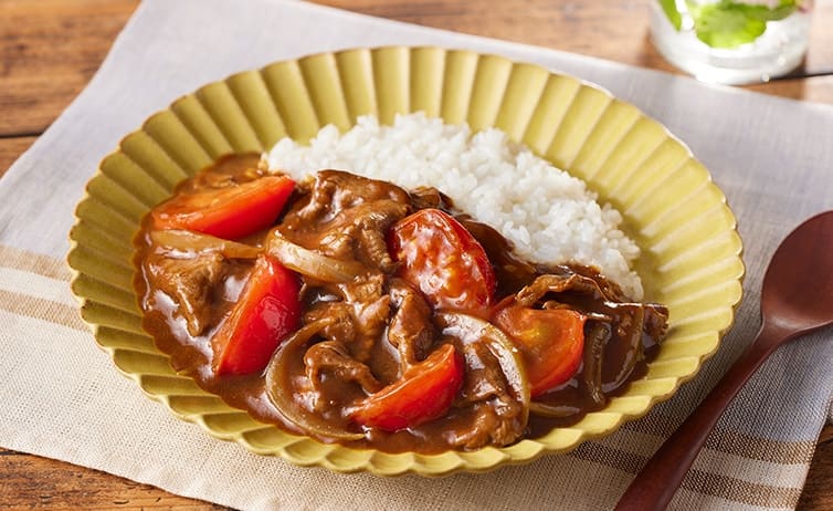 トマトと牛肉のカレー