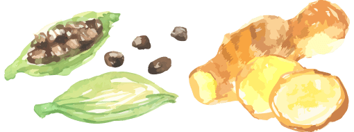 カルダモン、ジンジャー