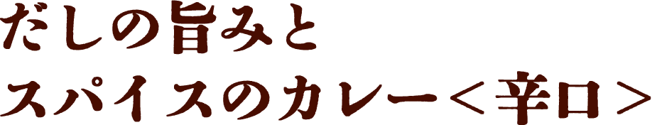 だしの旨みとスパイスのカレー＜辛口＞