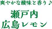 爽やかな酸味と香り 瀬戸内広島レモン