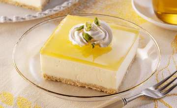 瀬戸内広島レモンのフルーチェレアチーズケーキ