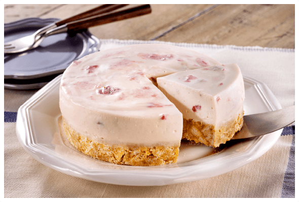 「いちごレアチーズケーキ」のシズル画像
