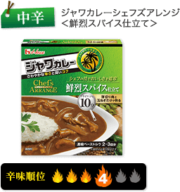 ジャワカレーシェフズアレンジ ＜鮮烈スパイス仕立て＞ ＜中辛＞ 辛味順位4