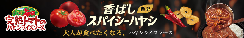 完熟トマトのハヤシライスソース 香ばし旨辛スパイシーハヤシ 大人が食べたくなる、ハヤシライスソース