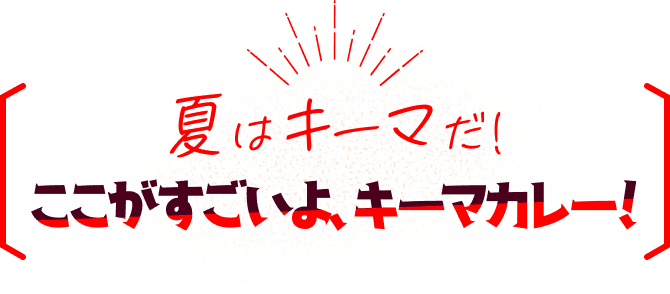 夏はキーマだ！ ここがすごいよ、キーマカレー！