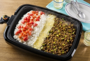 ホットプレートでキーマカレー