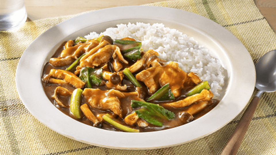 小松菜と油揚げの時短カレー