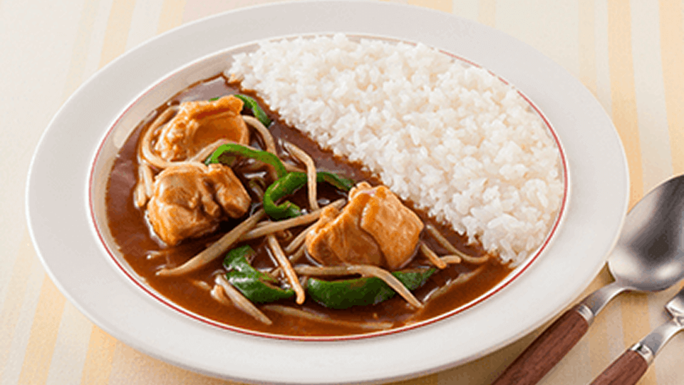 鶏肉ともやしの蒸しカレー