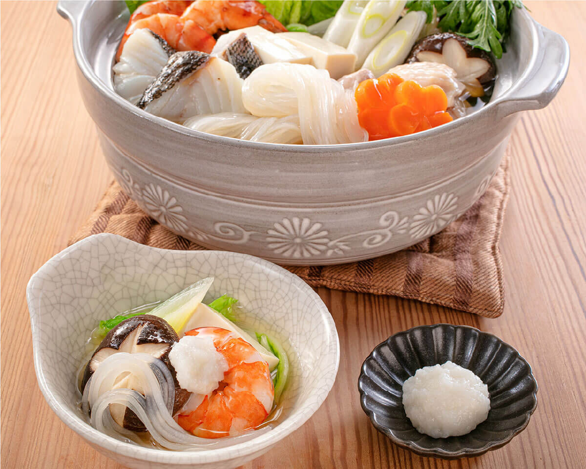 寄せ鍋つゆ + 大根おろし