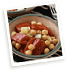 ひよこ豆とセロリ・赤ピーマンのサラダ