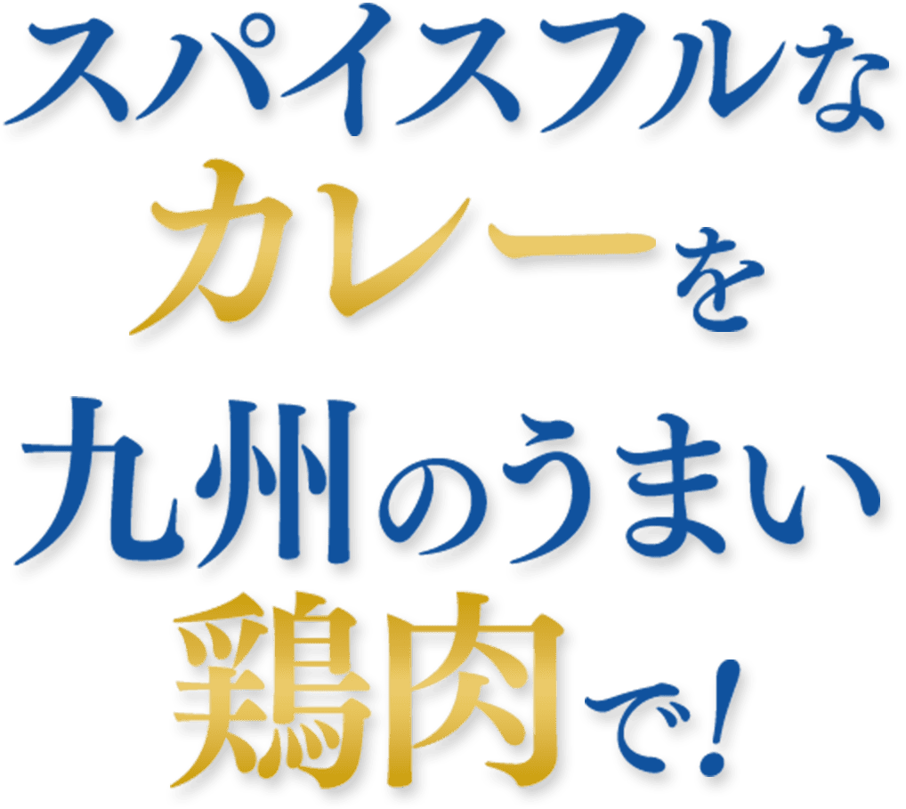 スパイスフルなカレーを九州のうまい鶏肉で!