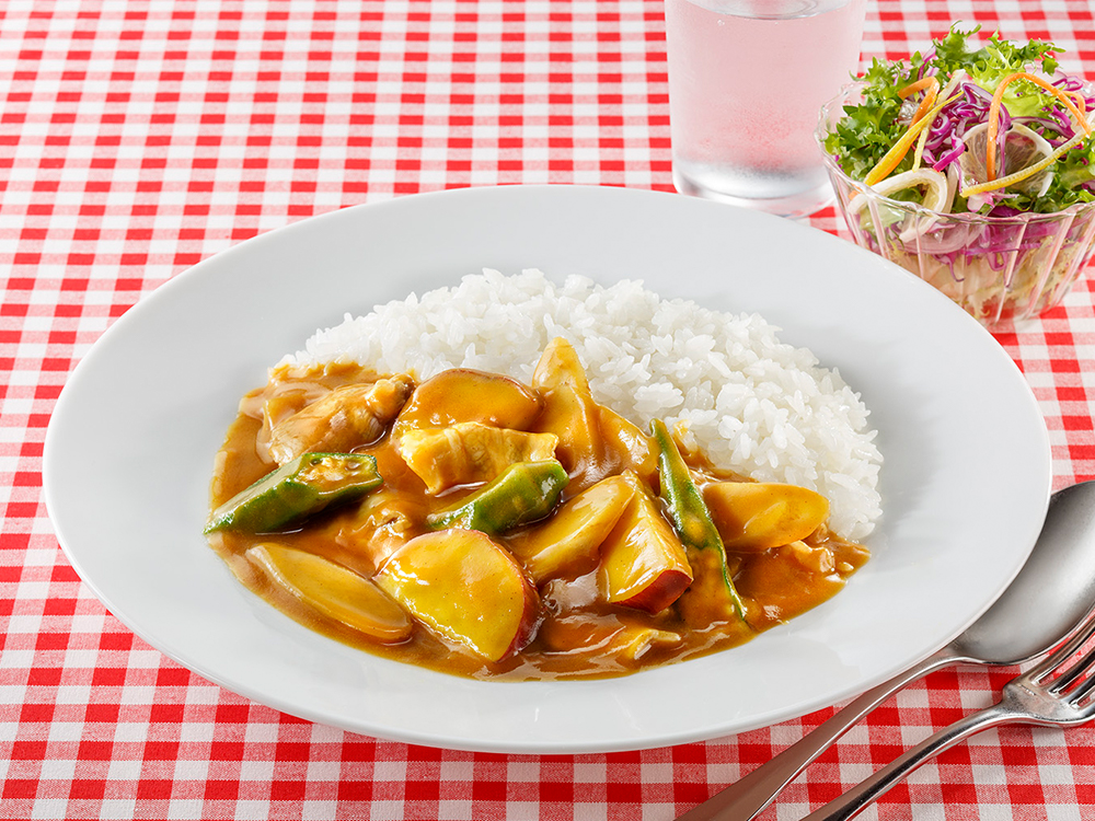 【2018鹿児島】サラダごぼうとオクラとさつまいものカレー